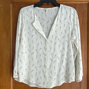 Joie Champagne Silk Blouse